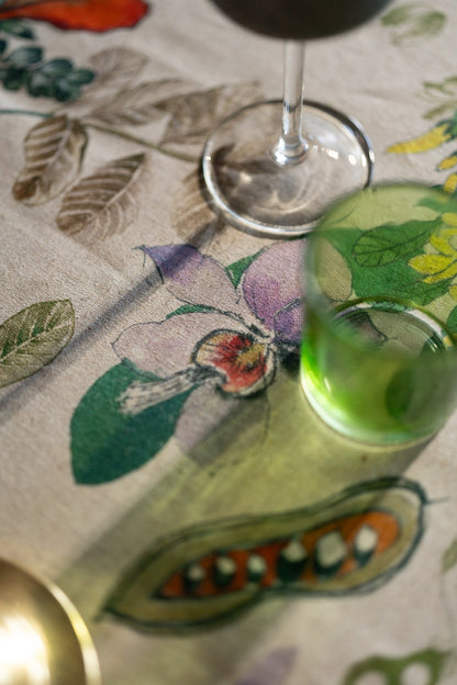 Tischdecke Carrube (Bedrucktes Leinenmischgewebe)