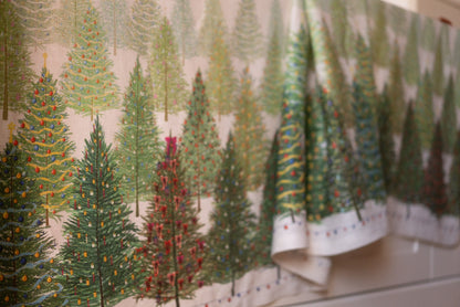 Tovaglia Fairy Trees in lino stampato