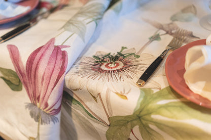 Tafelkleed Granadilla van linnen met print