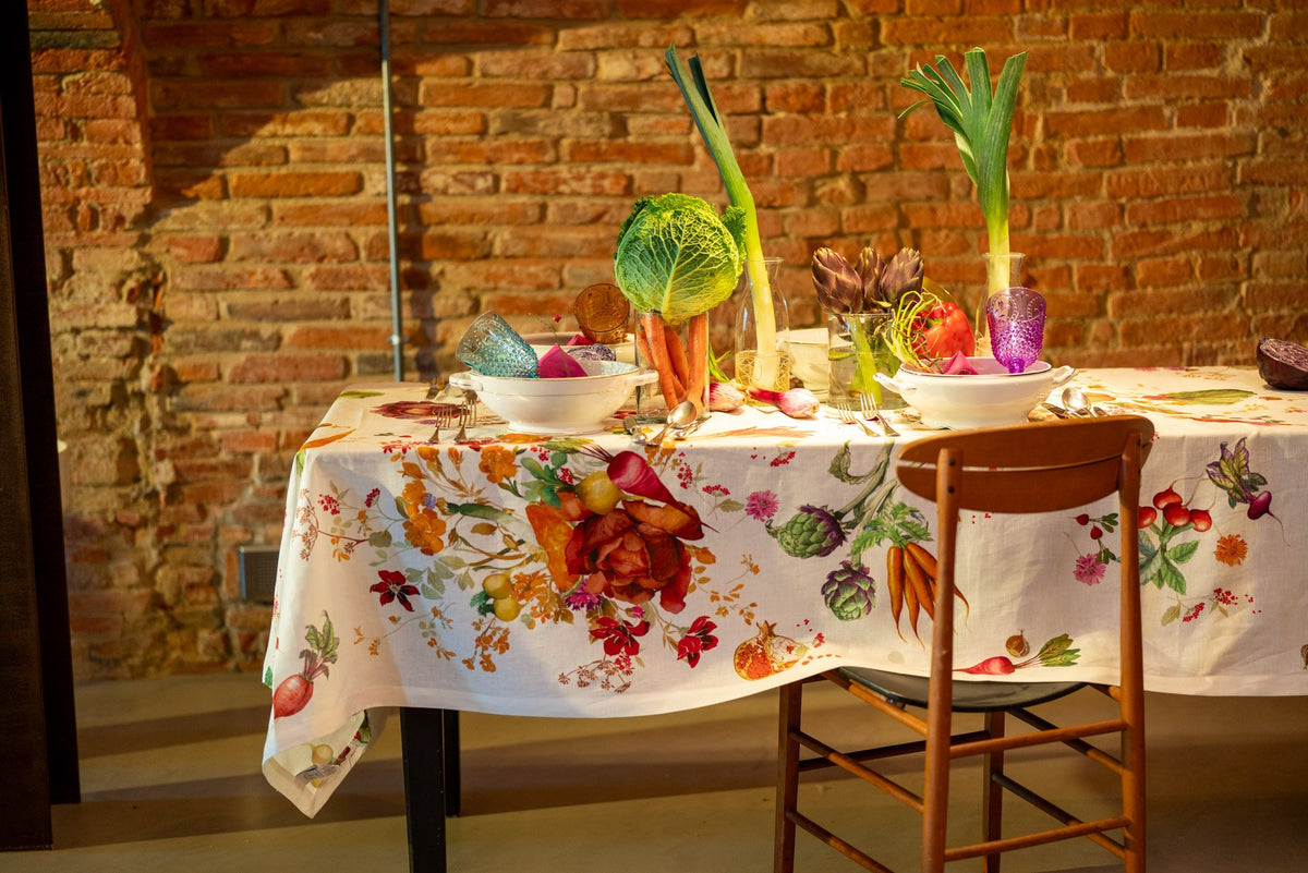 Tovaglia Hortus in lino stampato