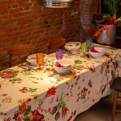Tovaglia Hortus in lino stampato