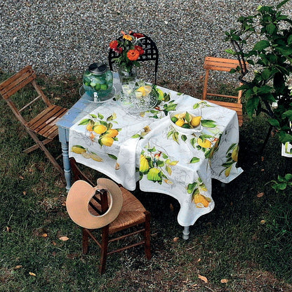 Tafelkleed Limoncello van linnen met print