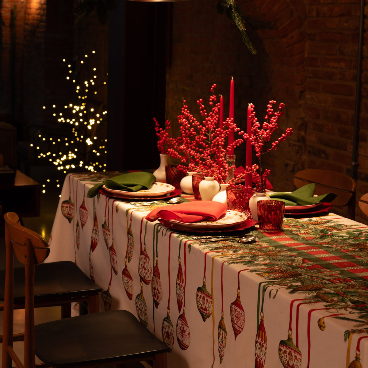 Pinoel Printed Cotton Tablecloth